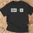 Copy Ctrl C Father's Day Mother's Day T-Shirt Gifts for Old Men