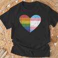 Corazón Con Arco Iris Y Bandera Transgénero Sin Mangas Camiseta unisex Regalos para ancianos
