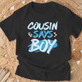 Cousin Says Boy Gender Reveal Baby Shower Party Matching T-Shirt Gifts for Old Men