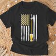 Craft Beer American Flag Usa 4Th July Alcohol Brew Brewery T-Shirt Gifts for Old Men