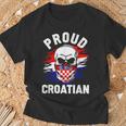 Croatia Men's Zagreb Croatia Hrvatska Black T-Shirt Geschenke für alte Männer