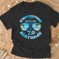 Cruising Into My 70Th Birthday-70Th Birthday Cruise 2024 T-Shirt Gifts for Old Men