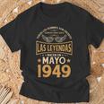 Cumpleaños Hombre Regalos Las Leyendas Mayo 1949 Camiseta unisex Regalos para ancianos