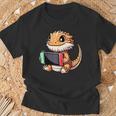 Cute Bearded Dragon Playing Video Games Gamer T-Shirt Gifts for Old Men