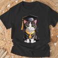 Cute Graduation Cat Colorful Kitty Kitten Grad Celebration T-Shirt Gifts for Old Men