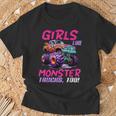 Cute Monster Truck Girls Like Monster Trucks Too Girl T-Shirt Gifts for Old Men