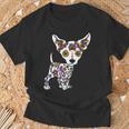 Cute Sugar Skull Chihuahua T-Shirt Gifts for Old Men