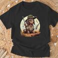 Dachshund Hunter On Dachshund Game Hunting T-Shirt Geschenke für alte Männer