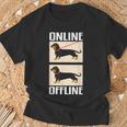 Dachshund Online Dog Owners S T-Shirt Geschenke für alte Männer