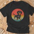 Dachshundintage Dachshund Retro Dog Holder Idea T-Shirt Geschenke für alte Männer