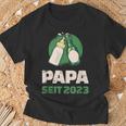 Dad Since 2023 Werdender Papa Bier Milk T-Shirt Geschenke für alte Männer