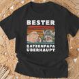 Dad Father's Day Bester Katzenpapa T-Shirt Geschenke für alte Männer