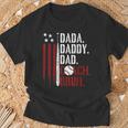 Dada Daddy Dad Bruh American Flag Baseball Coach Fathers Day T-Shirt Gifts for Old Men