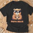 Damen Lustiger Süßer Papa-B Mit-Ausschnitt T-Shirt Geschenke für alte Männer