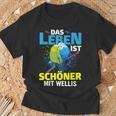 Das Leben Ist Schöner Mit Wellis T-Shirt Geschenke für alte Männer