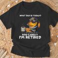 What Day Is Today Who Cares I'm Retired Dachshund T-Shirt Gifts for Old Men