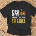 Der Will Nur Nach Sri Lanka Home Flag Sri Lanka T-Shirt Geschenke für alte Männer