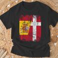 Dinamarca España Bandera De La Amistad Dinamarca Camiseta unisex Regalos para ancianos