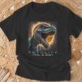 Dinosaur T-Rex Totality April 8 2024 Total Solar Eclipse T-Shirt Gifts for Old Men