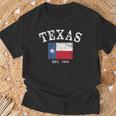 Distressed Texas State Flag T-Shirt Gifts for Old Men