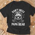 Divertido Papá Oso No Te Metas Con Papá Bear Divertido Día Del Padre Camiseta unisex Regalos para ancianos