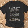 Doberman Pinscher I Love My Doberman Lover T-Shirt Gifts for Old Men