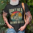 Don't Be A Dumb Bass Fishing Dad T-Shirt Gifts for Old Men