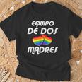 Dos Madres Lgbt-Q Orgullo Gay Mamá Aliada Corazón Arco Iris Camiseta unisex Regalos para ancianos