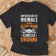 Drone Drone Pilot Quadcopter Fpv Drone Pilot T-Shirt Geschenke für alte Männer