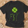 Du Bist Mein Glücksbringer Cat Clover St Patrick Black T-Shirt Geschenke für alte Männer