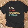 Eat Sleep Camping Repeat Camping Lover T-Shirt Gifts for Old Men