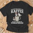 Ein Guter Tag Startet Kaffee Und Zebrafinch T-Shirt Geschenke für alte Männer