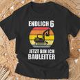 Endlich 6 Builder 6Th Birthday Digger T-Shirt Geschenke für alte Männer