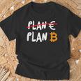 Euro Ist Feitert Btc Bitcoin Plan B Black T-Shirt Geschenke für alte Männer