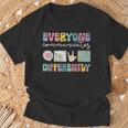 Everyone Communicates Differently Special Education Autism T-Shirt Gifts for Old Men