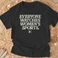 Everyone Watches Women's Sports Zip T-Shirt Gifts for Old Men