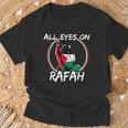 All Eyes On Rafah Betende Hände Palestina Flagge T-Shirt Geschenke für alte Männer