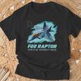 F-22 Raptor Fighter Jet Military Airplane Pilot Veteran Day T-Shirt Gifts for Old Men