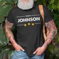 Family Name Surname Or First Name Team Johnson T-Shirt Gifts for Old Men