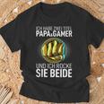 Father's Day Dad Ich Habe Zwei Titel Papa Und Gamer T-Shirt Geschenke für alte Männer