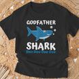 Fathers Day From Godson Goddaughter Godfather Shark T-Shirt Gifts for Old Men