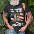 My Favorite Veteran Is My Grandpa American Flag Veterans Day T-Shirt Gifts for Old Men