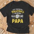 My Favoriteolleyballspieler Calls Me Papa Proud Dad T-Shirt Geschenke für alte Männer