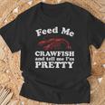 Feed Me Crawfish And Tell Me Im Pretty Boil Mardi Gras T-Shirt Gifts for Old Men
