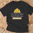 Feel Safe At Night Sleep With An Ironworker T-Shirt Gifts for Old Men