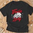 Feelin Lucky Gambling Casino Bingo Cards And Dice T-Shirt Gifts for Old Men