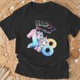 Feliz Cumpleaños De 18 Años Linda Fiesta De Unicornio Para Los Amantes Camiseta unisex Regalos para ancianos