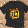 Feu As De Pique Flammes Jeu De Cartes Poker T-Shirt Cadeaux pour les vieillards