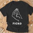 Ficko Hand Sign Gesture Football Fans T-Shirt Geschenke für alte Männer