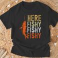 Fishing Komm Her Fischi S T-Shirt Geschenke für alte Männer